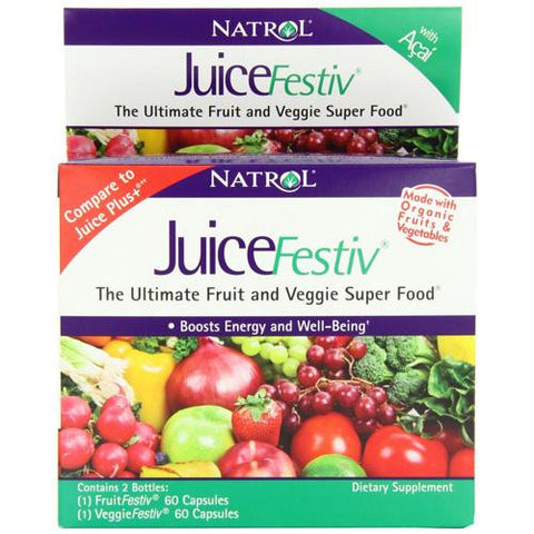 Natrol Juicefestiv And Veggiefestiv - Buy One Get One Free - 2 Ct - 60 Caps