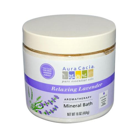 Aura Cacia Aromatherapy Mineral Bath Lavender Harvest - 16 Oz