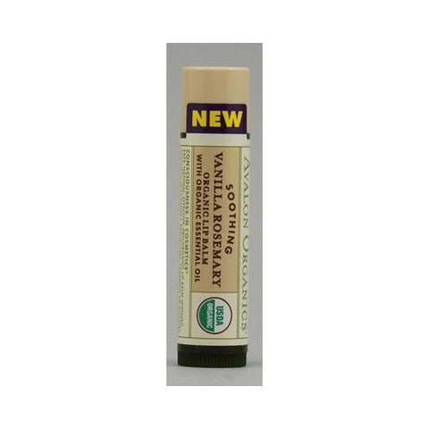 Avalon Organics Soothing Organic Rosemary Lip Balm Vanilla - 0.15 Oz - Case Of 24