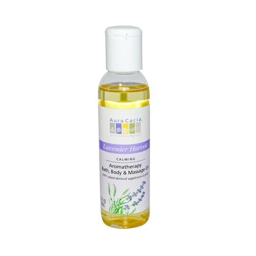 Aura Cacia Aromatherapy Body Oil Lavender Harvest - 4 Fl Oz