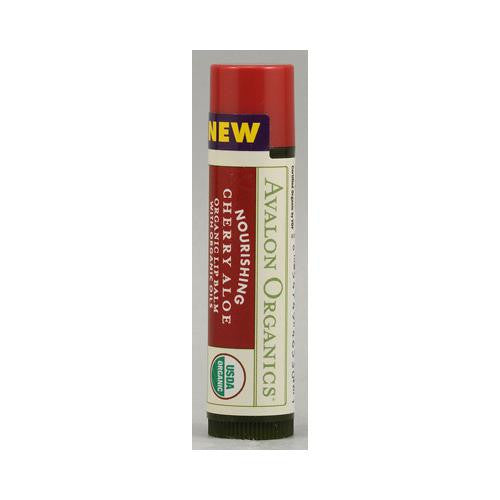 Avalon Organics Nourishing Aloe Organic Lip Balm Cherry - 0.15 Oz - Case Of 24