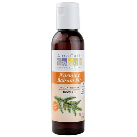 Aura Cacia Aromatherapy Warming Balsam Fir Body Oil - 4 Fl Oz