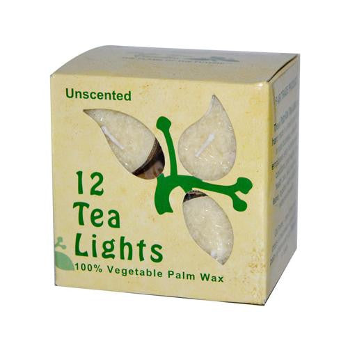 Aloha Bay Palm Wax Tea Lights With Aluminum Holder Cream - 12 Candles