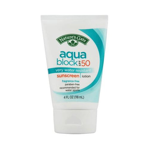 Nature's Gate Aqua Block Sunscreen Spf 50 Fragrance Free - 4 Fl Oz