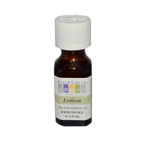 Aura Cacia Essential Oil - Lemon - 0.5 Fl Oz