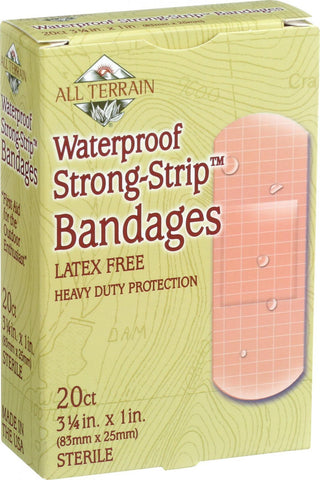 All Terrain Bandages - Waterproof Strong Strip 1 Inch - 20 Count