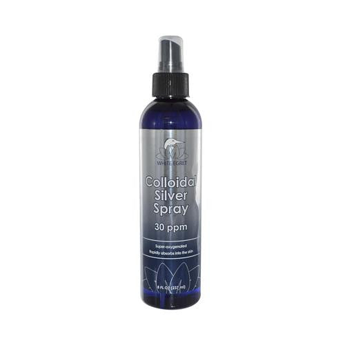 White Egret Colloidal Silver Spray 30 Ppm - 8 Oz