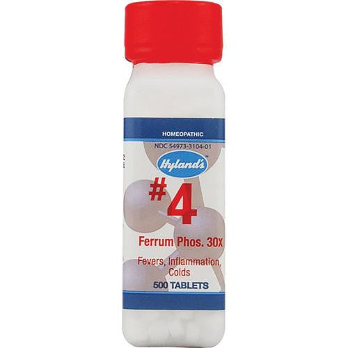 Hylands Homeopathic Number 4 Ferrum Phosphoricum 30x - 500 Tablets