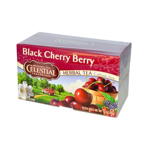 Celestial Seasonings Herbal Tea Caffeine Free Black Cherry Berry - 20 Tea Bags - Case Of 6