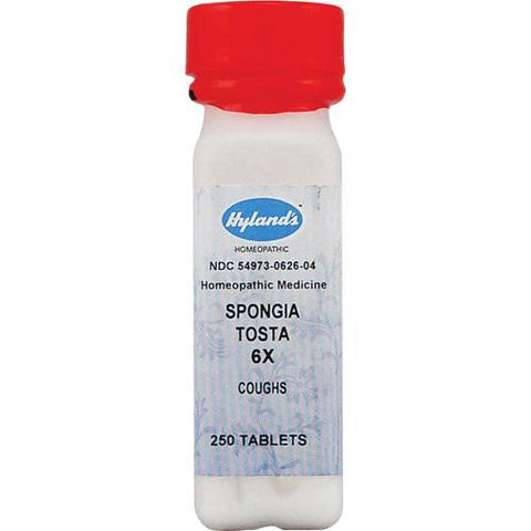 Hylands Homeopathic Spongia Tosta 6x - 250 Tablets