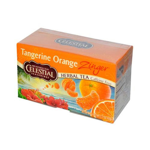 Celestial Seasonings Herb Tea Tangerine Orange Zinger - 20 Tea Bags - Case Of 6