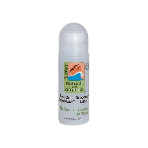 Lafe's Natural And Organic Roll On Deodorant Tea Tree - 3 Fl Oz