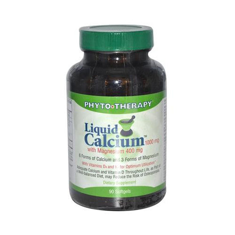 Phyto-therapy Liquid Calcium - 1000 Mg - 90 Softgels