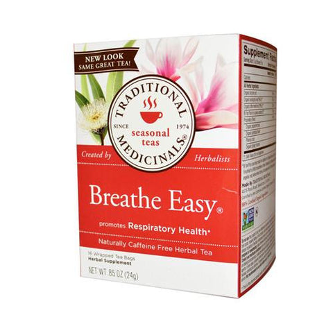 Traditional Medicinals Breathe Easy Herbal Tea - 16 Tea Bags - Case Of 6