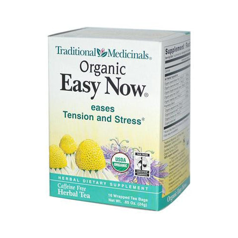 Traditional Medicinals Organic Easy Now Herbal Tea - 16 Tea Bags - Case Of 6