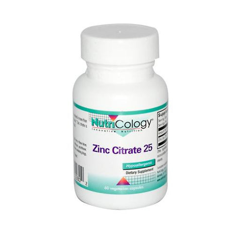 Nutricology Zinc Citrate25 - 25 - 60 Capsules