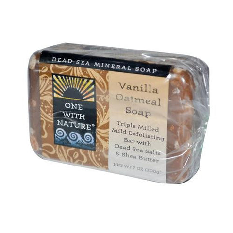 One With Nature Dead Sea Mineral Vanilla Oatmeal Soap - 7 Oz