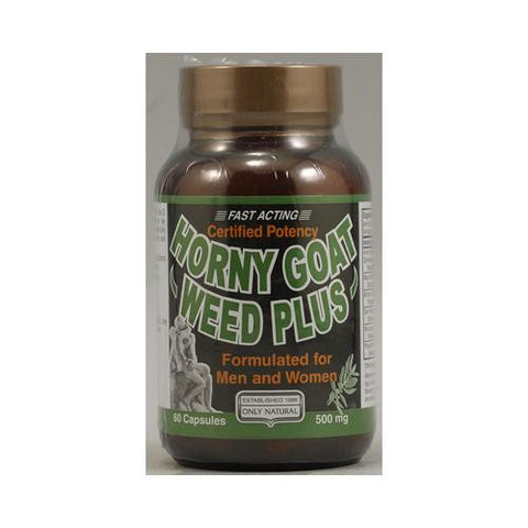 Only Natural Horny Goat Weed Plus - 500 Mg - 60 Capsules