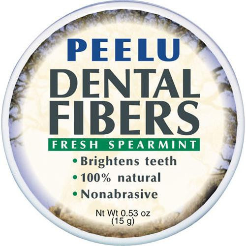 Peelu Dental Fibers Tooth Powder - Spearmint - .53 Oz