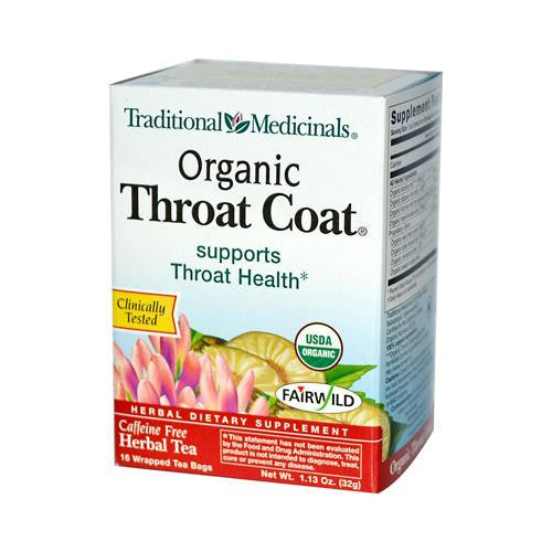 Traditional Medicinals Organic Throat Coat Herbal Tea - 16 Tea Bags - Case Of 6