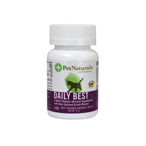 Pet Naturals Of Vermont Daily Best Multi-vitamin For Cats Beef - 100 Chewable Tablets