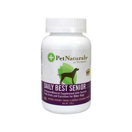 Pet Naturals Of Vermont Daily Best Senior Multi-vitamin For Dogs Natural Hickory Smoke - 60 Chewables