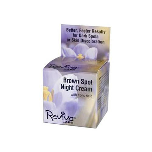 Reviva Labs Brown Spot Night Cream With Kojic Acid - 1 Oz