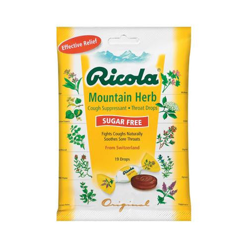 Ricola Sugar Free Drops - Swiss Herb - Case Of 12 - 19 Pack