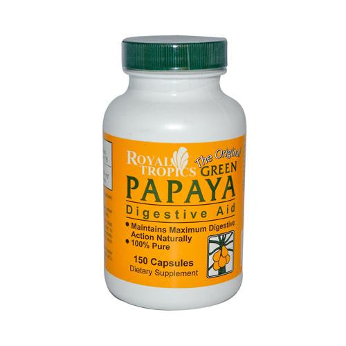 Royal Tropics The Original Green Papaya Digestive Aid - 150 Capsules