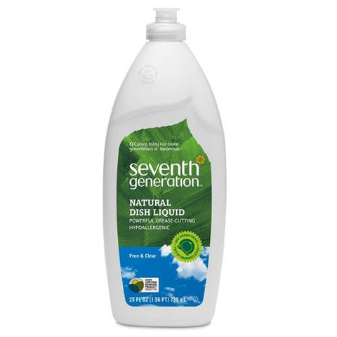 Seventh Generation Dish Liquid - Free And Clear - 25 Fl Oz - 1 Case