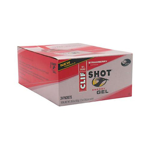 Clif Bar Clif Shot - Organic Strawberry - Case Of 24 - 1.2 Oz