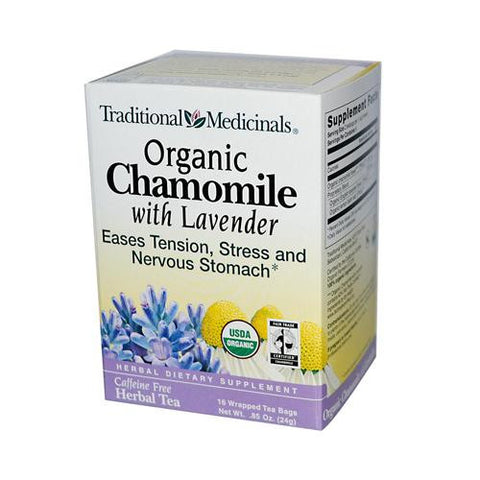 Traditional Medicinals Organic Chamomile With Lavender Herbal Tea - 16 Tea Bags