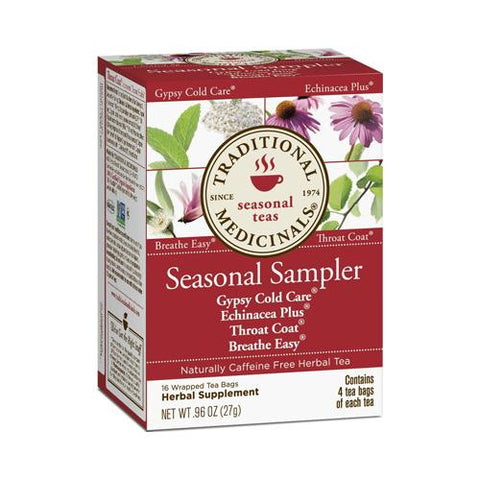 Traditional Medicinals Seasonal Herb Tea Sampler - Caffeine Free - 16 Bags