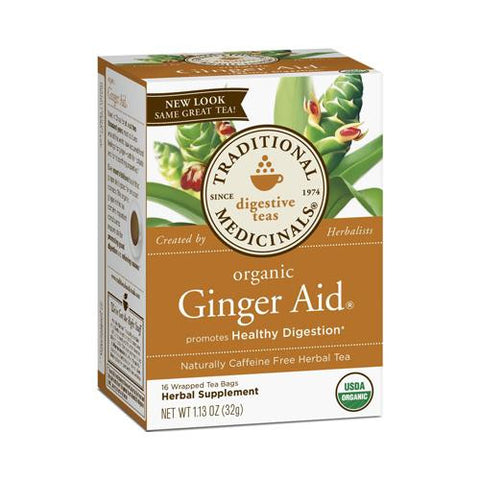 Traditional Medicinals Organic Ginger Aid Herbal Tea - Caffeine Free -16 Bags