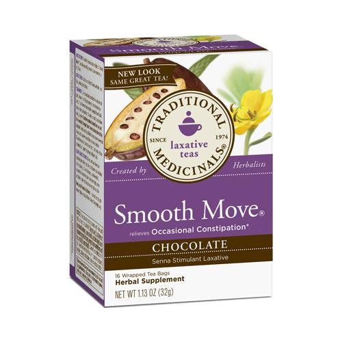 Traditional Medicinals Smooth Move Chocolate Tea - Naturally Caffeine Free - 16 Bags