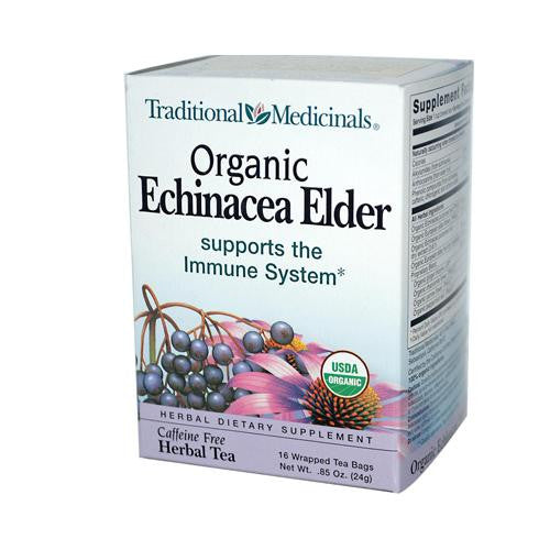 Traditional Medicinals Organic Echinacea Elder Herbal Tea - 16 Tea Bags