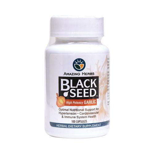 Amazing Herbs Black Seed And Garlic - 100 Capsules