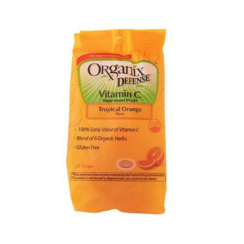 Organix Throat Drop - Tropical Orange - Case Of 4 - 21 Pack