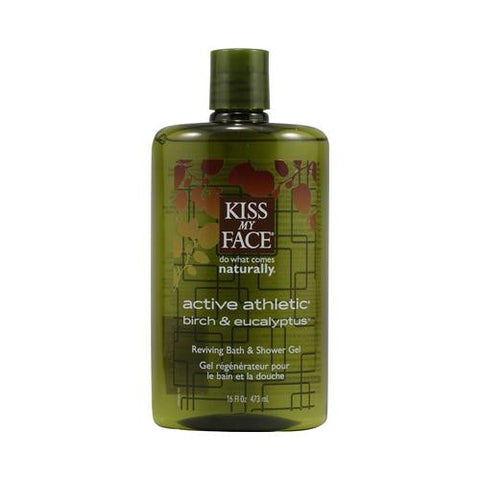 Kiss My Face Bath And Shower Gel Active Athletic Birch And Eucalyptus - 16 Fl Oz