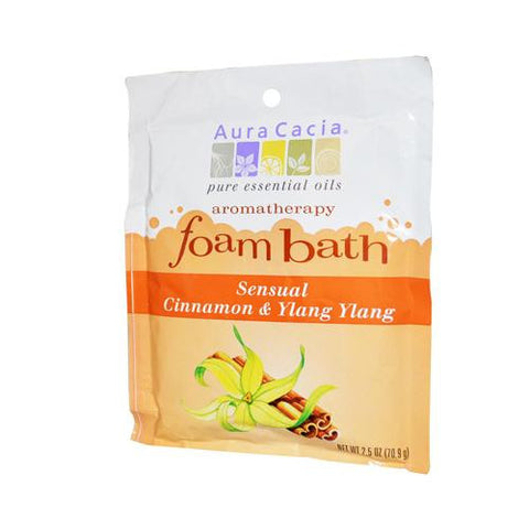 Aura Cacia Foam Bath Sensual Cinnamon And Ylang Ylang - 2.5 Oz - Case Of 6