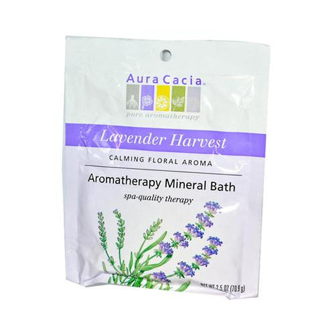 Aura Cacia Aromatherapy Mineral Bath Lavender Harvest - 2.5 Oz - Case Of 6