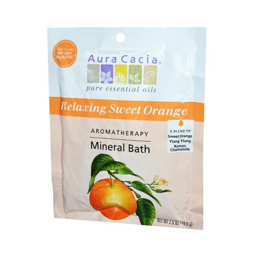 Aura Cacia Aromatherapy Mineral Bath Relaxing Sweet Orange - 2.5 Oz - Case Of 6