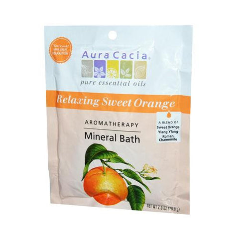 Aura Cacia Aromatherapy Mineral Bath Relaxing Sweet Orange - 2.5 Oz - Case Of 6