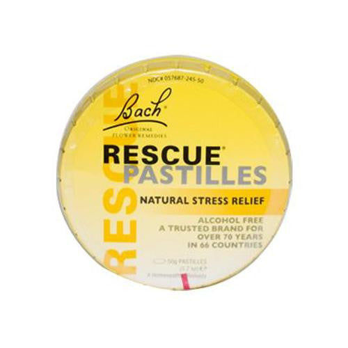 Bach Flower Remedies Rescue Remedy Pastilles Orange Elderflower - 1.7 Oz - Case Of 12