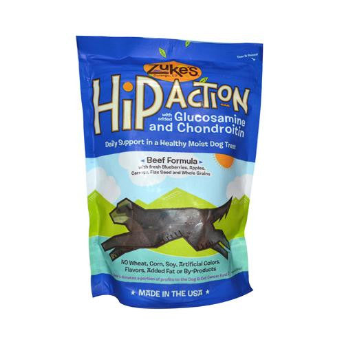 Zuke's Hip Action Daily Hip And Joint Support Treat For Dogs Beef - 1 Lb