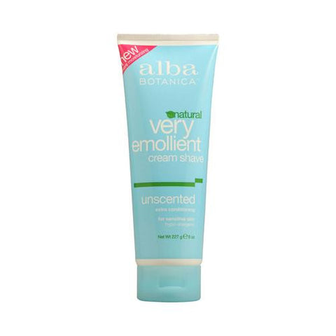 Alba Botanica Very Emollient Natural Moisturizing Cream Shave Unscented - 8 Fl Oz