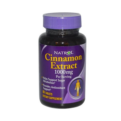 Natrol Cinnamon Extract - 1000 Mg - 80 Tablets