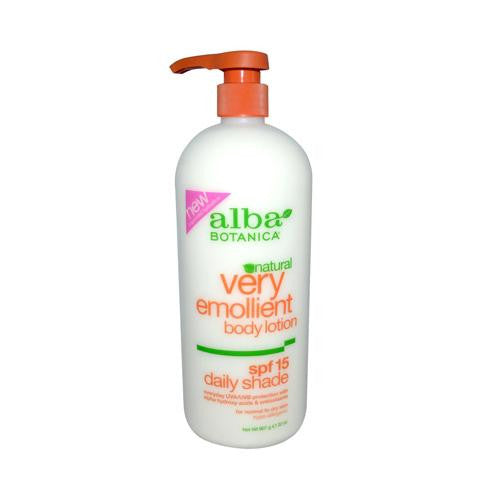 Alba Botanica Very Emollient Natural Body Lotion Spf 15 - 32 Fl Oz