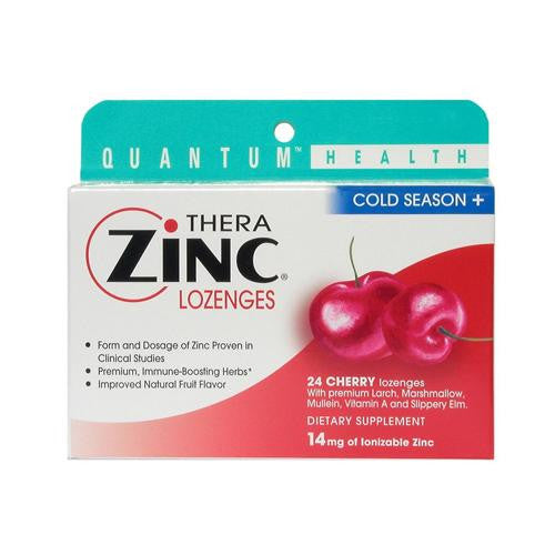 Quantum Research Cold Season Plus Zinc - Cherry - 24 Lozenges