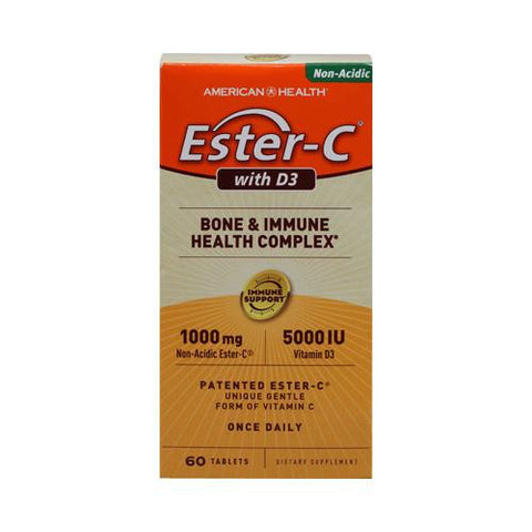 American Health Ester-c With D3 Bone And Immune Health Complex - 60 Tablets